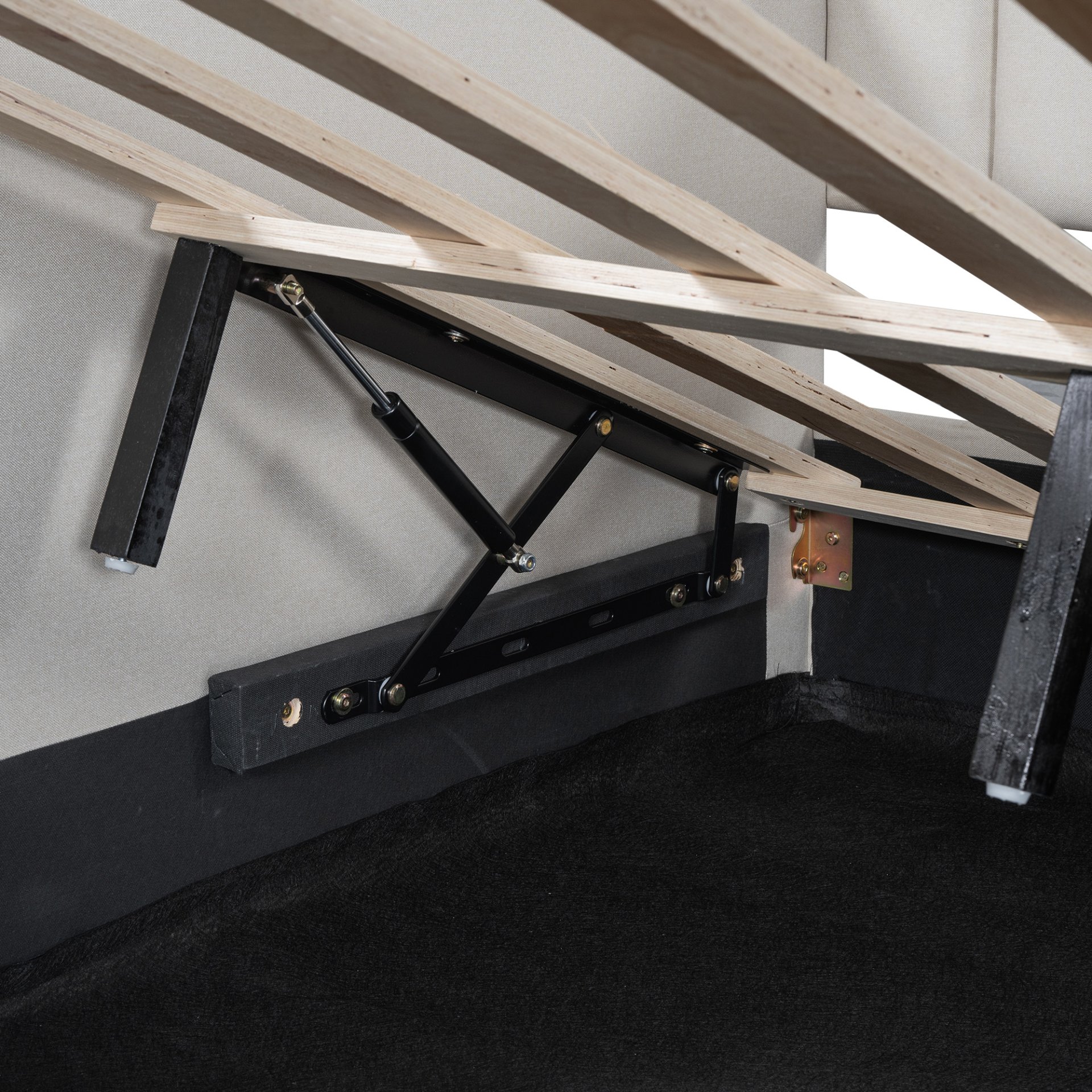 Full Upholstered Daybed With Underneath Storage - Beige - Image 11