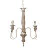 4 Light Chandelier, Hanging Light Fixture With Adjustable Chain For Kitchen, Bulb Not Included - Cream White - Image 4
