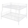 Full Long Over Queen Metal Bunk Bed - White - Image 3