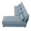 Oversized Deep Seat Sectional Sofa With Reversible Chaise, Loop Yarn Fabric 5 Seat Armless Indoor Furniture, Convertible L-Shaped Couch - Blue - Image 6