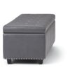 Hamilton - Storage Ottoman - Stone Gray - Image 3