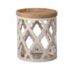 Large Distressed Side Table - White - Image 3