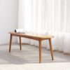 Dining Bench, Table Bench For Living Room - Natural Oak - Image 2