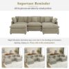 Modern Sofa Modular Sofa Couch Upholstered, L - Shape Sectional Sofa With Side Storage Pockets For Living Room - Brown - Image 16