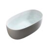 Independent Solid Surface Resin Stone Bathtub, A Modern Designed Independent Bathtub With Pop-Up Drainage And Overflow Pipes, Suitable For Small Households - Matte White - Image 11