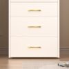 Compact 3 In 1 Vanity Desk With Open Top Mirror, Glass Desktop, 5 Height - White - Image 8