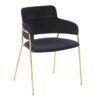 Napoli - Contemporary Chair (Set of 2) - Gold / Black - Image 2