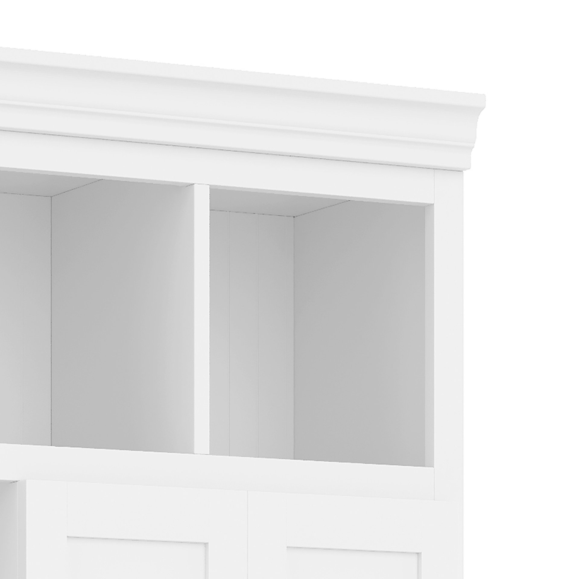 Hall Tree With Bench And 5 Storage Cubbies, Modern Entryway Storage Organizer Cabinet With 4 Doors, 5 Drawers And Adjustable Shelves For Hallway, Entryway, Living Room - White - Image 14