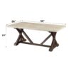 Romina - Marble Top Weathered Coffee Table - White Marble - Image 6