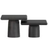 Zachary - 2 Piece Set Cast Aluminum Coffee Table - Black - Image 2