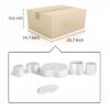 Elegant Marble Bathroom Accessories Set, Genuine Stone, 6 Piece Collection - White / Natural - Image 5