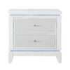 Adalid - Nightstand With Cooler, USB And Speaker - White - Image 4