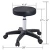 72.8" Massage Salon Tattoo Chair With Two Trays Esthetician Bed With Hydraulic Stool, Multi-Purpose 3-Section Facial Bed Table, Adjustable Beauty Barber Spa Beauty Equipment - Black - Image 7