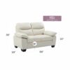 Marta - Loveseat - Pearl - Image 7