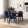 Kaitlyn - Dining Chair (Set of 2) - Brown / Navy Blue - Image 2