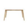 Contemporary Solid Wood Two Tone Dining Table - White - Image 2