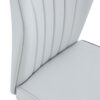 Modern Dining Chairs (Set of 4) With Stylish Patterned Backrest And Black Metal Legs - Light Gray - Image 10