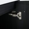 Modern Wall Mounted Bathroom Vanity, Thick Edged Resin Sink And Storage Rack Plywood - Black Chestnut - Image 17