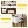 Elegant Makeup Vanity With Led Lights & Power Outlet - White - Image 9