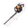 26Cc Gas Powered Hedge Trimmer With Double Sided Blade And Recoil Start - Orange - Image 3