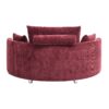 Multi-Functional Foldable Sleeper Sofa Bed, Floor Sofa Chair Bed, Circular Adjustable Futon Sitting And Sleeping Sofa - Burgundy - Image 5