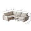 4 Piece L Shaped Modular Free Combination Sectional Sofa Couch For Living Room And Spacious Space - White - Image 12