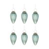 Tear Drop Ornament, Glass Decorative Hanging Christmas Tree Ornaments For Holiday Party Decorations (Set of 6) - Blue - Image 2
