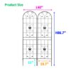 2 Pack Garden Metal Trellis Rustproof Trellis For Climbing Plants Outdoor Flower Support - Black - Image 14