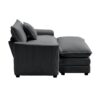 Classic Modern Deep Seat Sofa With Footstool And Pillow Corduroy Living Room & Bedroom - Gray - Image 8
