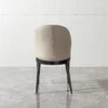 Modern Dining Chair (Set of 2) With Unique Backrest Design Leather - Beige / Black - Image 6