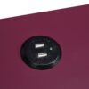 Fierce - Accent Table With Built In USB Port - Black / Burgundy - Image 9