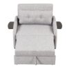 3 In 1 Pull Out Sofa Sleeper With Wing Table And USB Charge - Gray - Image 11
