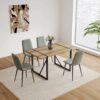 Modern Rustic Industrial Dining Table With Tabletop And Metal Legs For 4 6 Person - Wood - Image 4