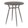 Clara - Industrial Round Dinette Table - Espresso - Image 3