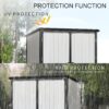 5X3Ft Outdoor Storage Shed Waterproof Resin Cabinet With Lockable Doors For Bikes And Patio Furniture - Black - Image 6