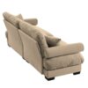 Modern Velvet 2 Seater Sofa & Bolstered Armrests And Pillows - Camel - Image 8