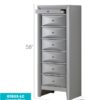 Marilla - 7 Drawer Lingerie Chest - Silver Champagne - Image 2