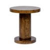 Bolin - Round Pillar Burl Accent Side Table - Walnut Brown - Image 8