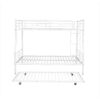Full Long Over Queen Metal Bunk Bed With Trundle - White - Image 10