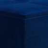 Avalon - Square Coffee Table Storage Ottoman - Blue - Image 7