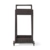 Resin Wicker Bar Cart With Metal Frame - Brown - Image 5