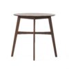 Round Counter Height Dining Table With Thick Rubberwood Legs And Support Beams - Walnut - Image 5