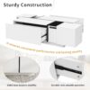 Extendable Coffee Table, Coffee Table With 2 Hidden Storage Space And 2 Drawers For Living Room - White - Image 6