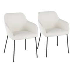 Daniella - Contemporary Dining Chair (Set of 2) - Black / Cream