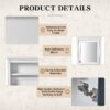 Wall Mounted Bathroom Storage Cabinet With Mirror, Medicine Cabinet With Height Adjustable Shelf, Over The Toilet Space Saver Cabinet - White - Image 7