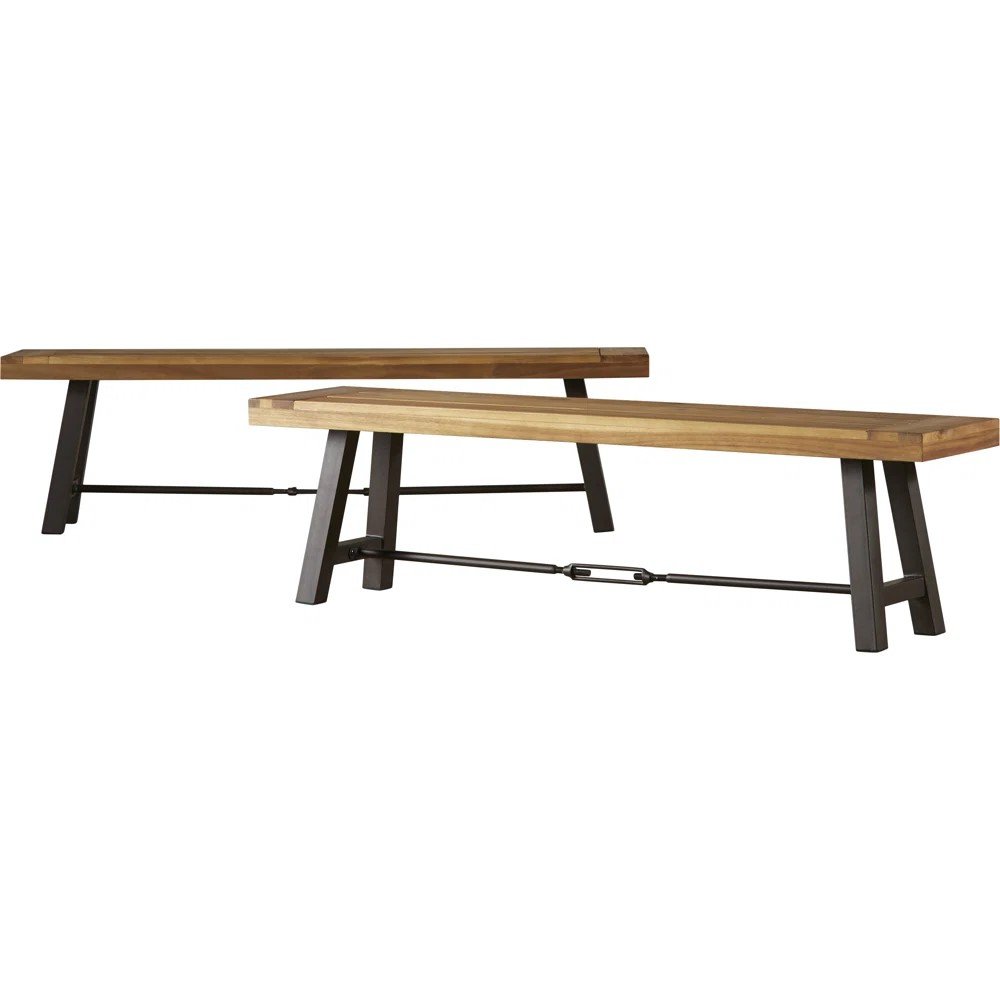 Catriona - 3 Piece Wood Outdoor Dining Set - Teak - Image 9