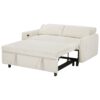 Pull Out Sofa Bed Convertible Couch 2 Seat Loveseat Sofa Modern Sleeper Sofa With 2 Throw Pillows And USB Ports For Living Room - Beige - Image 21
