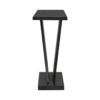 Console Table With V Shape Base / Natural Wood Veneer, Sculptural Entryway Accent - Black - Image 7
