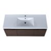 Floating 48" Bathroom Vanity With Resin Sink And Soft Close Doors California Plywood - California Walnut - Image 12