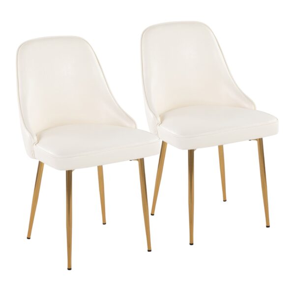 Marcel - Contemporary / Glam Dining Chair (Set of 2) - White
